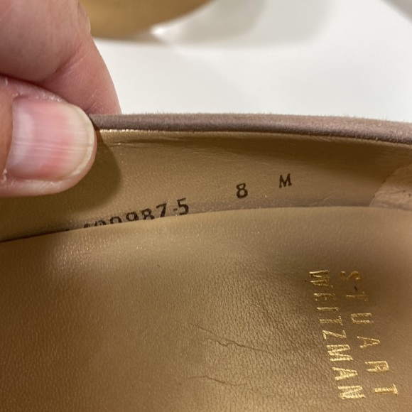 Stuart‎ Weitzman Anna Cork Wedge Peep Toe Pump Haze Size 8 - Picture 12 of 12